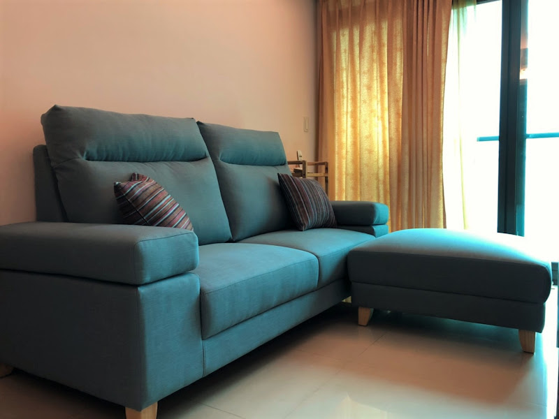 客戶實拍 - 藍綠色沙發